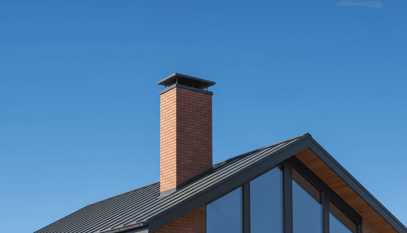House with a clean brick chimney