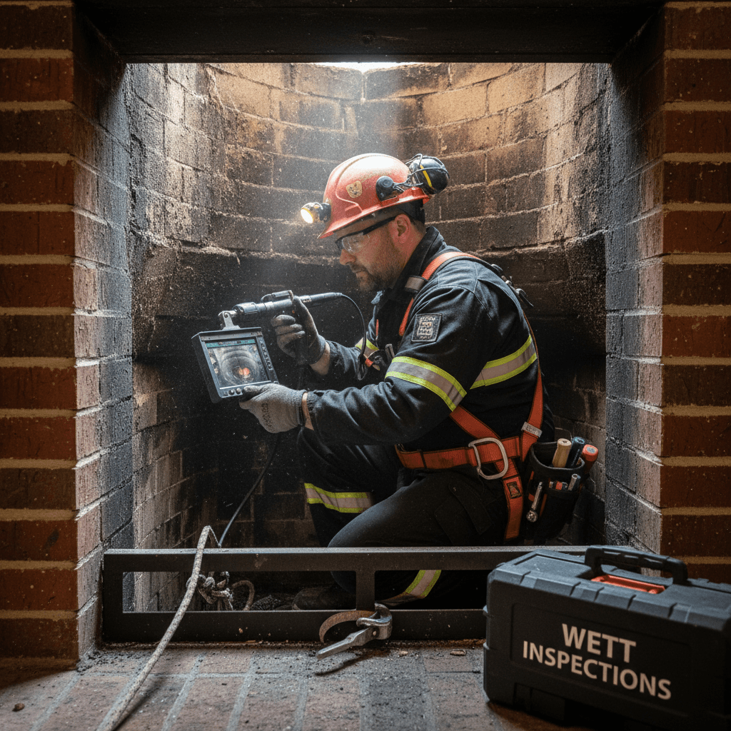 WETT inspection of chimney system
