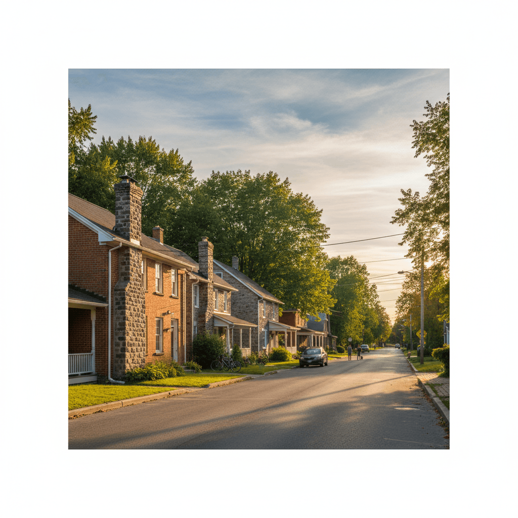 Norwood Ontario residential area with historic homes