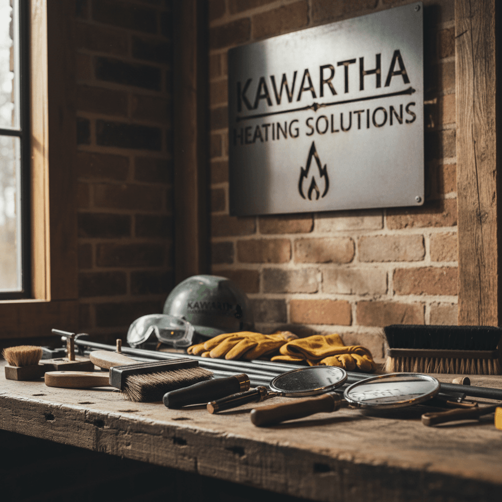 Professional chimney sweep and inspection equipment