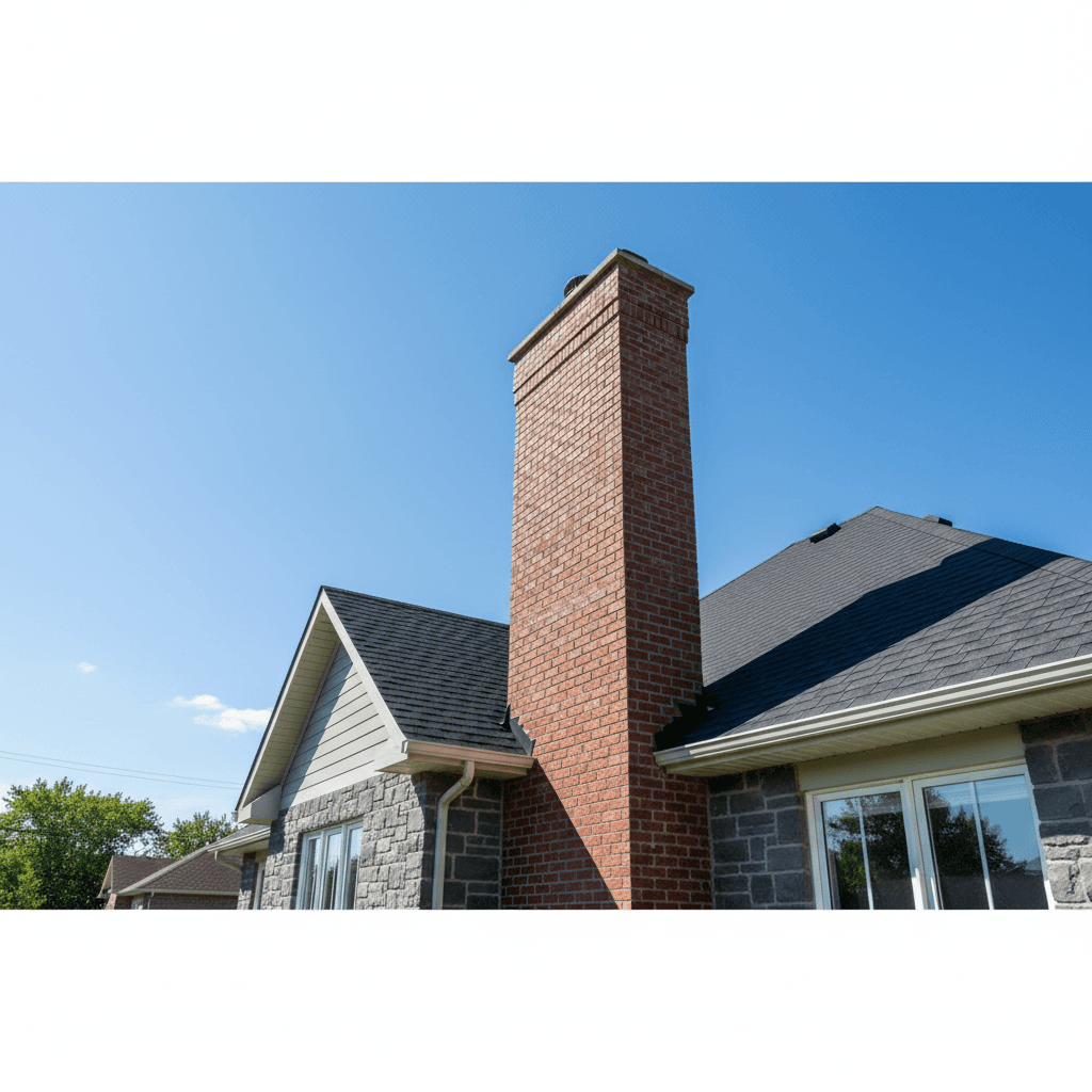 Residential chimney on Norwood, Ontario home